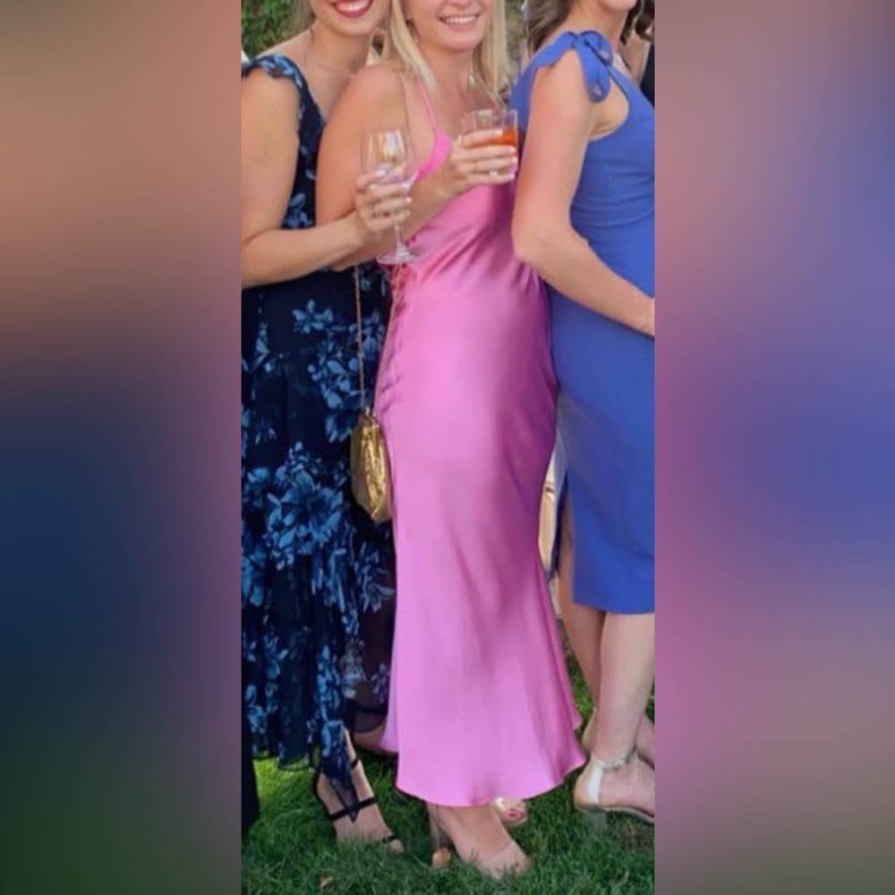 Topshop Pink Backless Dress